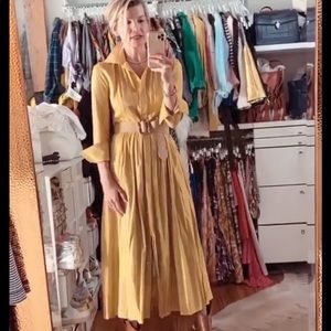 BURU gold long sleeve shirt dress size XS NWT